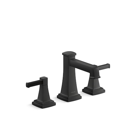 Kohler Riff Widespread Bathroom Sink Fct Matte Black, 0.5 gpm 27399-4N-BL